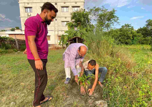 पूर्व लोकसभा प्रत्याशी डॉ. विजयेश ने किया वृक्षारोपण